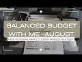 FINACIAL RESET - Balanced Budget AUGUST | Mid-Income Family, Zero Based Budget