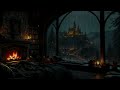 Sleep Instantly to Rain & Fireplace Ambience 🌧️ | Removes Stress & Negative Energy (No Ads)