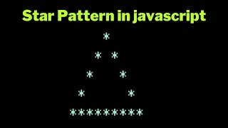 Hollow Pyramid Star Pattern in Javascript 2023 | For loop in js | Papa Developer