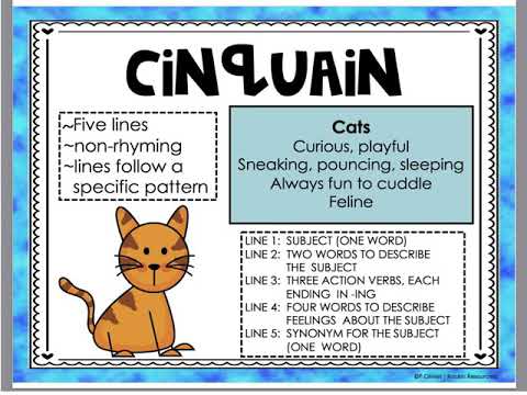 How many lines are there in a Cinquain poem?