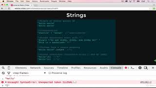 JavaScript Tutorial/Primitives