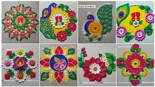 17 BEAUTIFUL TRADITIONAL RANGOLI DESIGNS FOR STRESS RELIEF l 1 HOUR FULL RELAXING SATISFYING VIDEO
