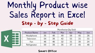 Make Monthly Product wise sales report in excel | Generate sales report from big Database