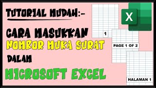 Cara Masukkan Nombor Muka Surat Dalam Microsoft Excel