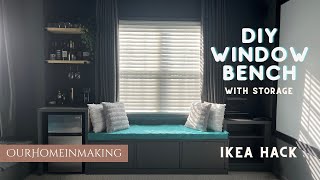 DIY window seat with storage with IKEA Besta Cabinets