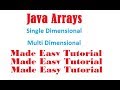 Java Arrays for Beginners Tutorial | One Dimensional Array in Java | Java Multidimensional Array