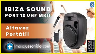 🔊 Altavoz portátil con Bluetooth Ibiza Sound Port 12 UHF BT MKII