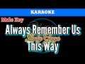 Always Remember Us This Way by Lady Gaga ( Karaoke : Male Key)