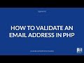 How to Validate an Email Address (By Domain) Using PHP