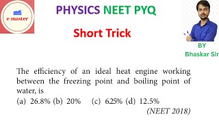 The efficiency of an ideal heat engine working between the freezing point and boiling point of water