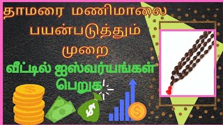 தாமரை மணி மாலை பயன்படுத்தும் முறை || வீட்டில் செல்வ வளம் பெறுக || how to use lotus seed maala||