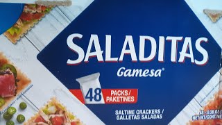 SALADITAS GAMESA CRACKERS REVIEW. SHOUT OUT TED KENNEDY