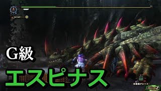 【MHFZ】G級　エスピナス　ハンマーソロ