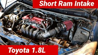 Toyota Matrix 1.8l Custom Short Ram/Cold Air Intake Build + Sound