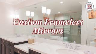 Custom Frameless Mirrors - Square, Round, Over, Rectangle Bathroom Mirrors - 3 Panel Mirrors