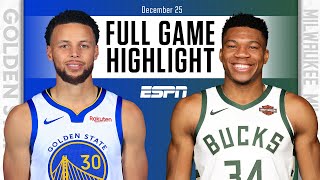 Golden State Warriors vs. Milwaukee Bucks [FULL GAME HIGHLIGHT] | NBA on ESPN