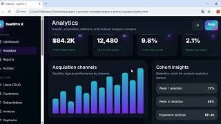 Modern SaaS Dashboard Template (Bootstrap 5) | Admin UI Demo (SaaSPro X)