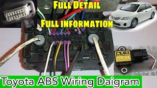 Toyota GLI 2016 ABS & deceleration sensor Wiring daigram || complete information