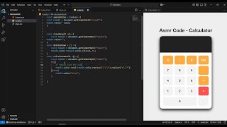 ASMR Code - Calculator App Coding html css js - No Talking