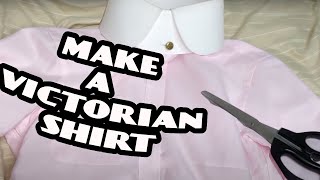 Make a Detachable Collar Shirt [For Starched Collars]