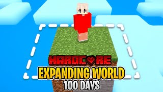 I Survived 100 Days in an EXPANDING WORLD in Minecraft Hardcore