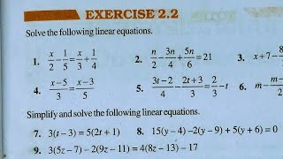 Class 8th maths l Exercise 2.2 l Chapter 2 l NCERT l Linear equation in one variable l Cbse board