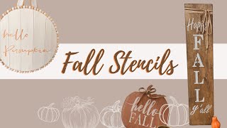 12 Fall Craft Ideas! Stenciled Pumpkins Decor DIY
