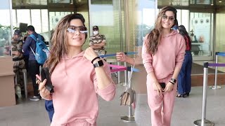 Actress Rashmika Mandanna Stunning looks At Airport Departure