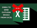 Send Emails from Outlook NO VBA | 20 seconds to send email from Excel