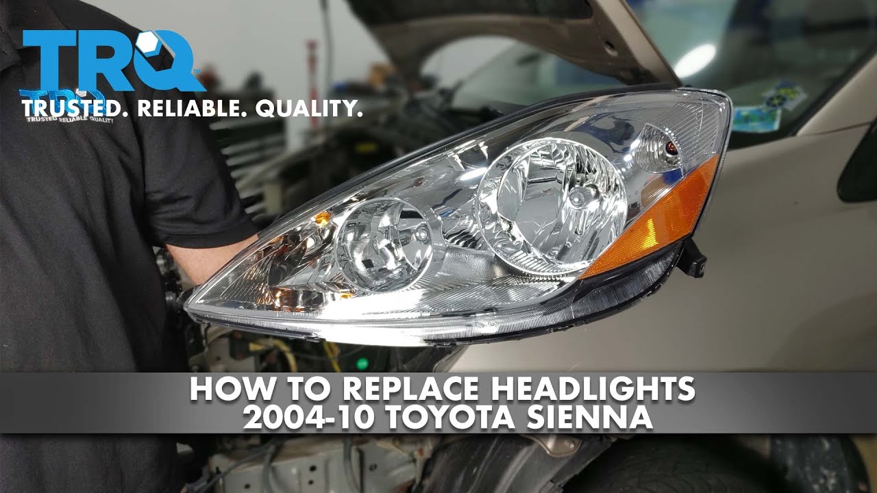 How To Replace Headlights 2004 10 Toyota Sienna 1a Auto