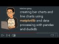 Matplotlib fundamentals - bar chart and line chart from dataframe