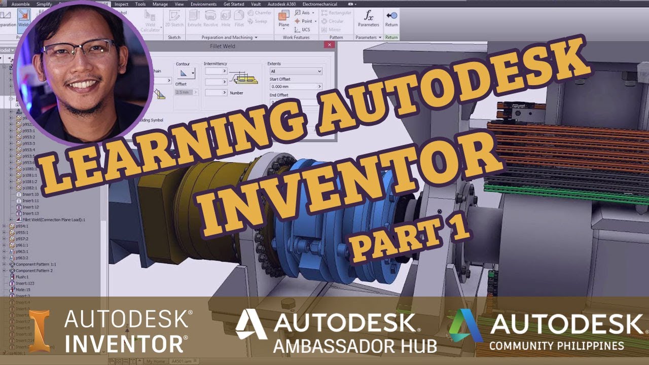 Learning Autodesk Inventor Part 1 - YouTube