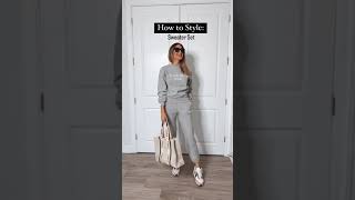 Grey Sweater Set 4 ways