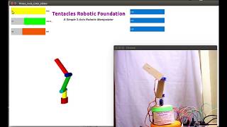 A Simple 3 Axis Robotic Manipulator with GUI using Arduino + Processing + Micro Servos