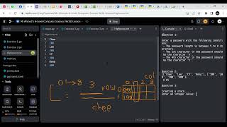 9618 - Python video tutorial Class 5 (Part 1a - Populating a 2D Array with File data) - Python tutor