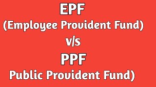 EPF vs PPF || Different Between Employee Provident Fund and Public Provident Fund #epf #ppf #ca