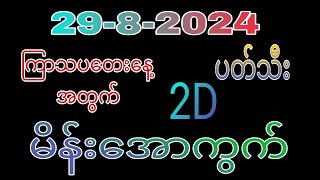 29-8-2024 ကြာသပတေးနေ့ အတွက် ကြိုးစားပေးထားပါတယ်ခင်ဗျ