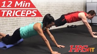 12 Min Triceps Workout - Dumbbell Tricep Workout - Home Triceps Exercises Tricep Workouts Training