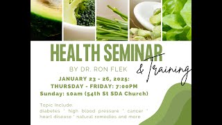 Health Seminar and Training with Dr. Ron Flek