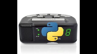python | an alarm clock which threatens you to wake up.