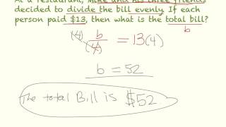 Word Problems with One-Step Equations