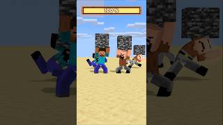 HELP Herobrine To Power Up And Wins The Moving Bedrock Holding #friendship #shorts #trending #anime