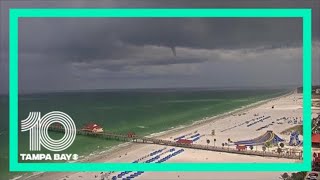 Clearwater Beach waterspout nears Gulf of Mexico coastline