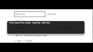 Accessible form validation: Accessibility + YUI