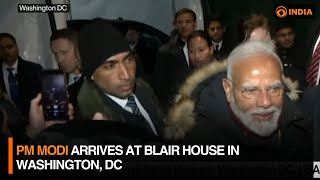 PM Modi arrives at Blair House in Washington, DC | DD India