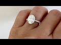 2ct oval cut diamond engagement ring double edge seamless halo 2 carat engagement ring for melanie