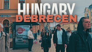 [4K] 60fps, Hungary, Debrecen, A walk in the city centre