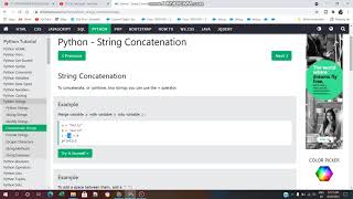 PYTHON:W3 SCHOOLS (Series) DAY-14/Python String Concatenation /For Beginners/VL INFOTECH