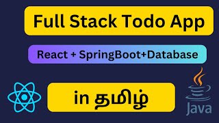 Build a Full-Stack To-Do App with React \u0026 Spring Boot in Tamil