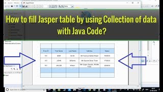 How to fill Jasper Table using Collection of data using Java?
